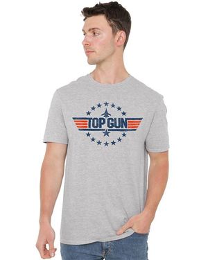 top gun Star Logo T Shirt Athletic Heather - Grey