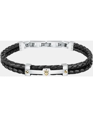 Maserati Jewellery Maserati Leather Bracelet - Metallic