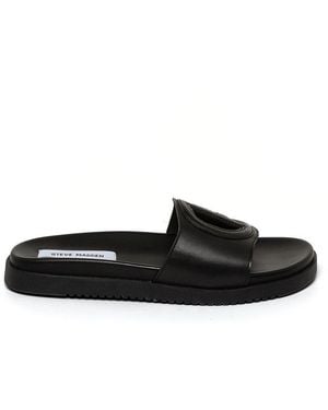 Steve Madden Mayke Solid Flat Sandals - Black
