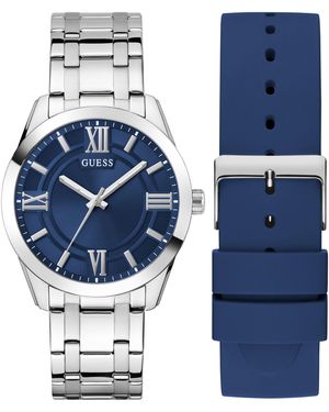 Guess Elliot Boxset Quartz Analogue Watch - Blue