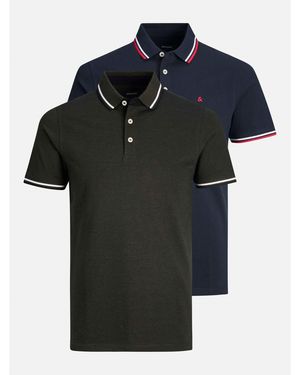 Jack & Jones Paulos Pack Short Sleeve Polo Shirt - Black