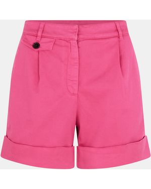 BOSS Tasandriad High-Waisted Relaxed Fit Denim Shorts - Pink