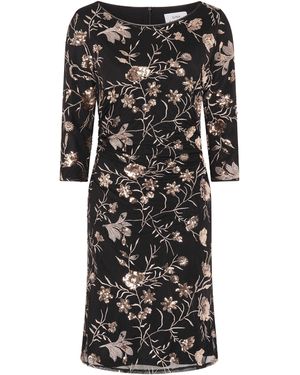 Gina Bacconi Sue Sequin Embroidered Dress - Black