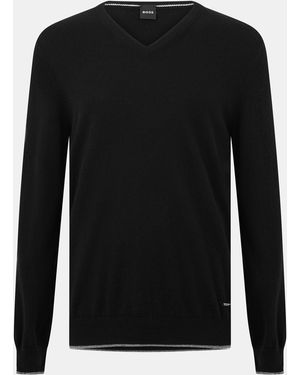 BOSS T-Ettore Knitwear Jumper - Black