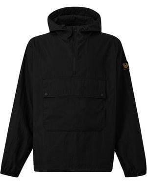 Belstaff Stride Smoc Half-Zip Hooded Overshirt - Black