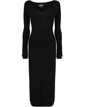 Barbour Roberta Knitted Midi Dress - Black