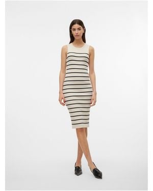 Vero Moda Knitted Midi Dress - White