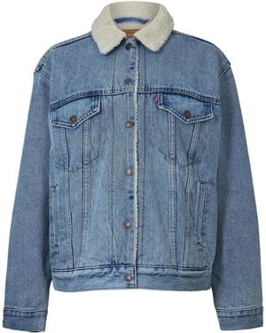 Levi's Ex-Boyfriend Sherpa Trucker Jacket - Blue