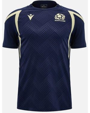 MACRON Scotland Rugby Six Nations 2024/25 Short-Sleeve T-Shirt - Blue