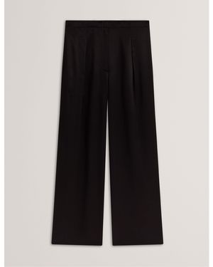 Ted Baker Elastic Back Straight Leg Trousers - Black