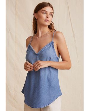Bella Dahl Frayed Cami Top - Blue