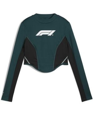 PUMA F1 Lifestyle Racing Long Sleeve Corset Top - Green