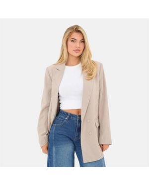 I Saw It First Soft Woven Long Sleeve Full Lining Blazer - White