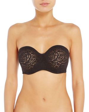 Wacoal Halo Lace Underwired Strapless Bra - Black