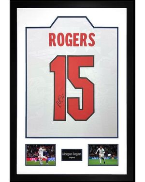 The Fan Cave Morgan Rogers Signed England Home Shirt Premium - Black