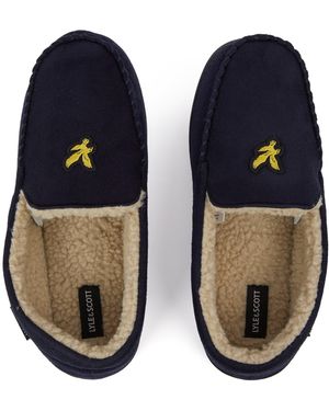 Lyle & Scott Aspen Moccasin Slipper - Blue