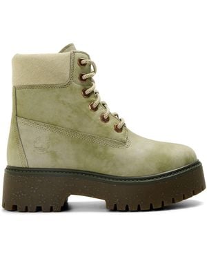 Timberland 6 Inch Lace Up Waterproof Flat Ankle Boots - Green