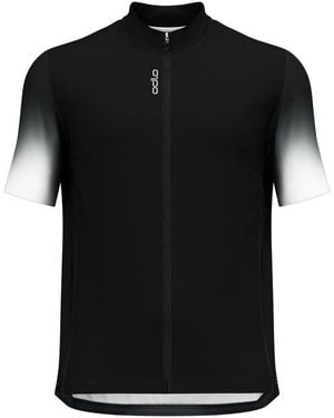 Odlo Ess Print Short-Sleeve Cycling Jersey - Black