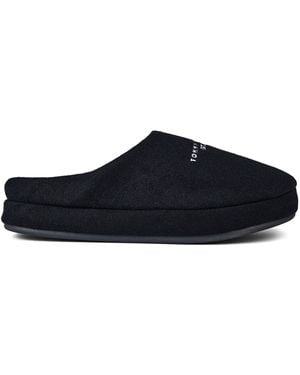 Tommy Hilfiger Felt House Mule Slippers - Blue