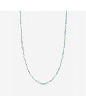 Inicio Sterling Plated Pearl Necklace - Metallic
