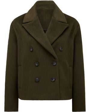 Forever New Khloe Double-Breasted Peacoat - Green
