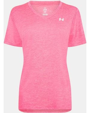Under Armour Tech Twist V-Neck Short Sleeve - Pink