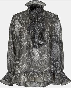 Vero Moda Willa Long-Sleeve Blouse - Grey