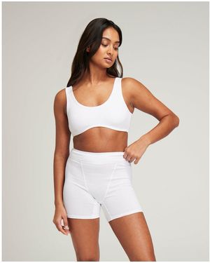 Nudea Dipped Front Bralette Organic Cotton - White