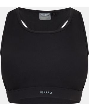 Usa Pro Pro Core Racer Back Sports Bra Ladies - Black