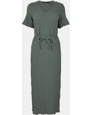 Vero Moda Bubble V A-Line Dress - Green