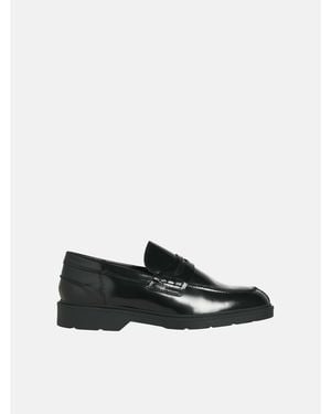 Jack & Jones Dax Leather Loafers - Black