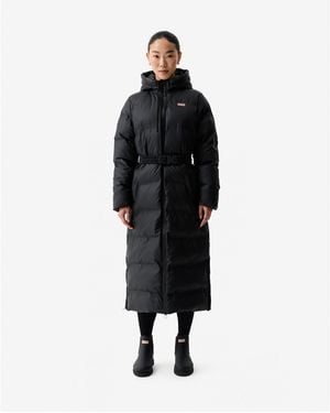 HUNTER Sonic Waterproof Long Puffer Jacket - Black