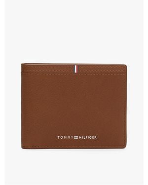 Tommy Hilfiger Corp Leather Bifold Wallet - Brown