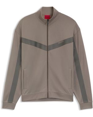 HUGO Tracksuit Top With Athletic Design (Darti) - Grey