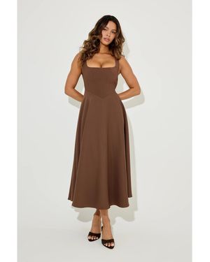 Odd Muse The Ultimate Muse Midi Pearl Dress in Black | Lyst UK