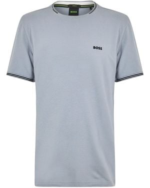 BOSS Short Sleeve T-Shirt With Logo Detail (Taul Regular Fit) - Blue