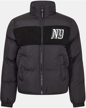 NY Concept Sherpa Puffer Jacket - Black