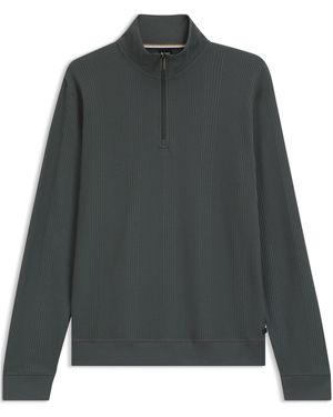 BOSS Quarter Zip Jumper - Grey