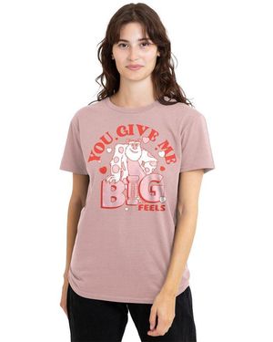 Disney Monsters Inc Sully Big Feels T Shirt Powder - Pink