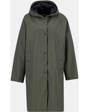 Barbour Recoleta Hooded Long Sleeve Knee Length Rain Anorak - Green