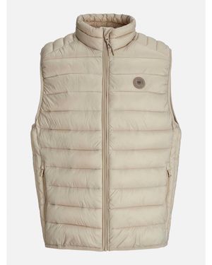 Jack & Jones Puffer Gilet - Natural