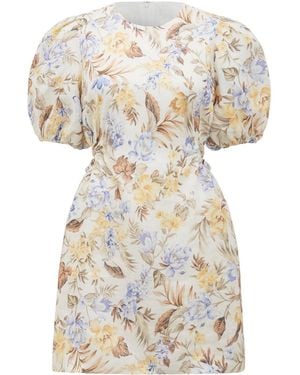 Forever New Stevie Linen Cut Out Dress - Multicolour