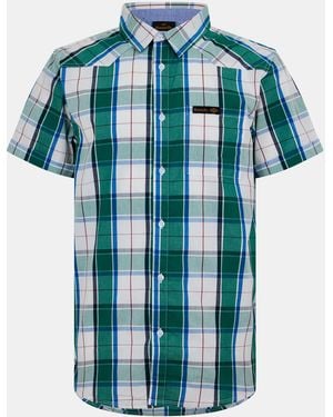 Bench Short-Sleeve Patterned Shirt - Blue