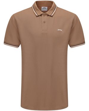 Slazenger 1881 Tipped Polo Shirt - Brown