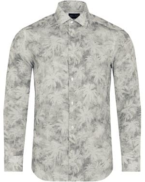 Eden Park Shirt With Palm Trees Print - Grey