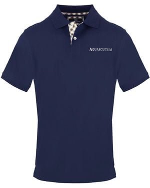 Aquascutum Polo Short Sleeve Polo Shirt - Blue