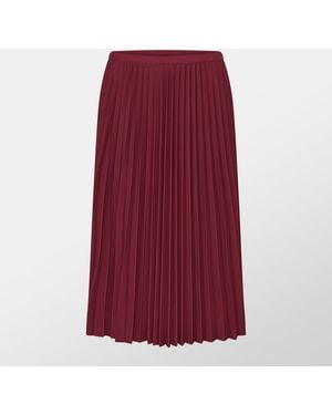 Lacoste Long Pleated Skirt - Red