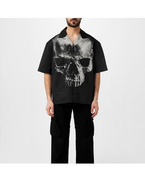 44 Label Group Short-Sleeve Bowling Shirt - Black