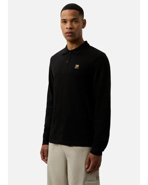 Patrick Luca Long-Sleeve Polo Shirt - Black