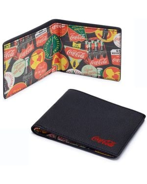 Coca Cola Coca-Cola Officially Licensed Badges Leather Wallet - Blue